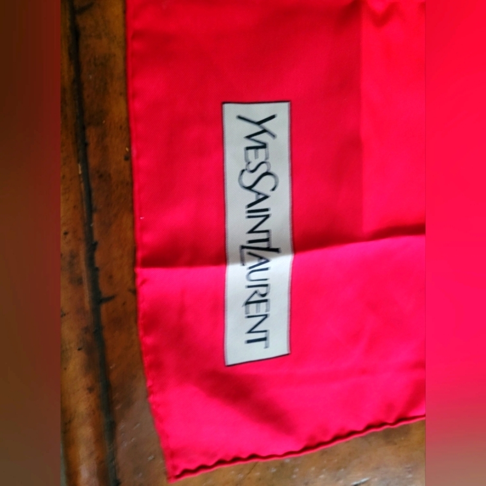 Yves Saint Laurent Red Scarf